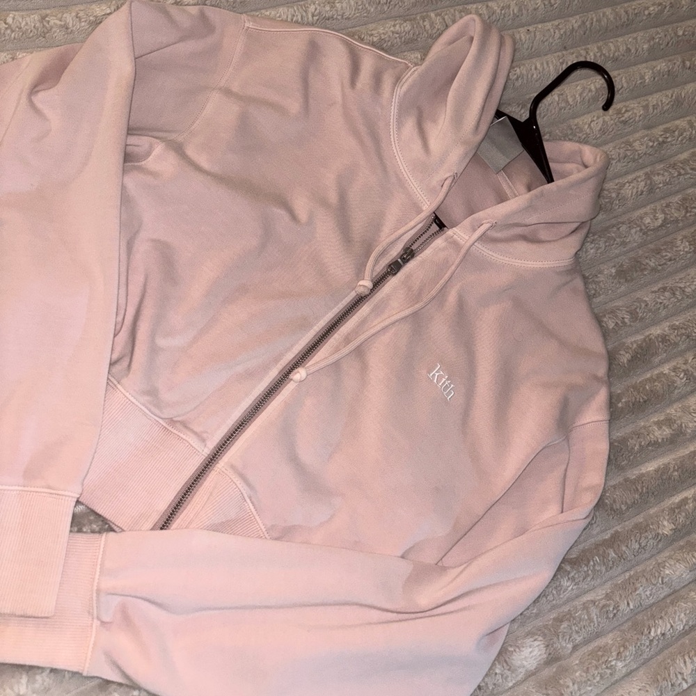 KITH CROPPED ZIP UP SWEATER SZ SMALL